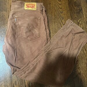 Levi's Men's Corduroy 514 Pants in Copper Brown